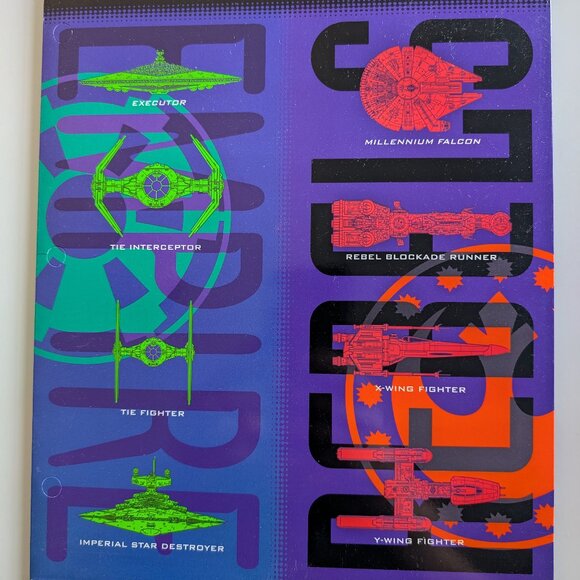 Mead Other - 1990's Vintage Star Wars Unpunched Mead Portfolio Folder 1996 - 33384